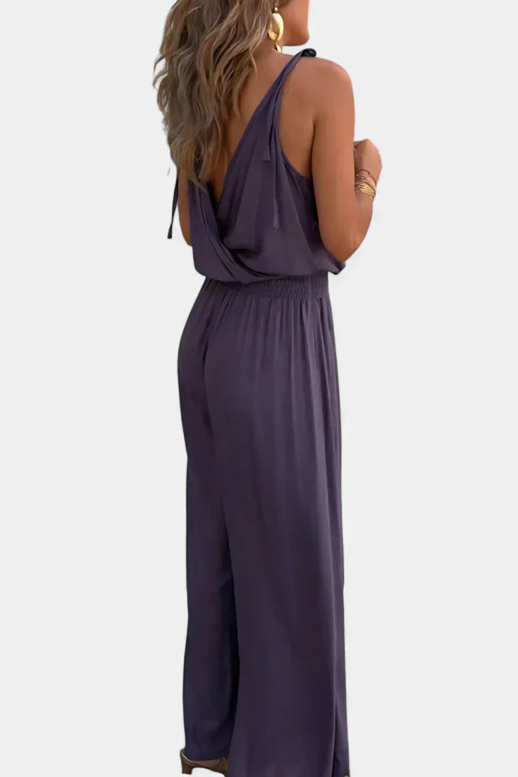 Olivia | Unieke Jumpsuit met Gouden Details en Beensplit