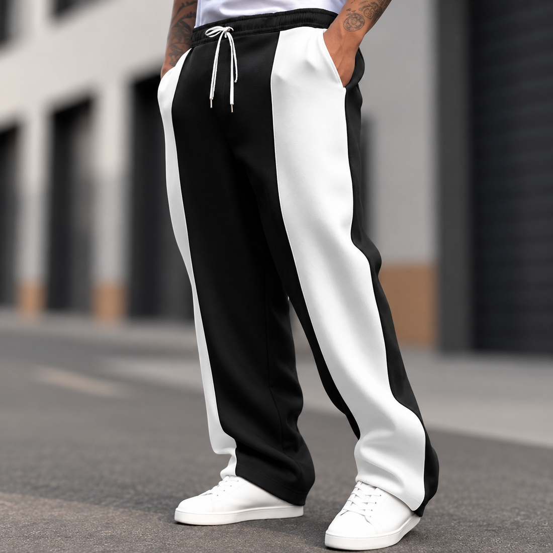Rinus | Tweekleurige Joggingbroek