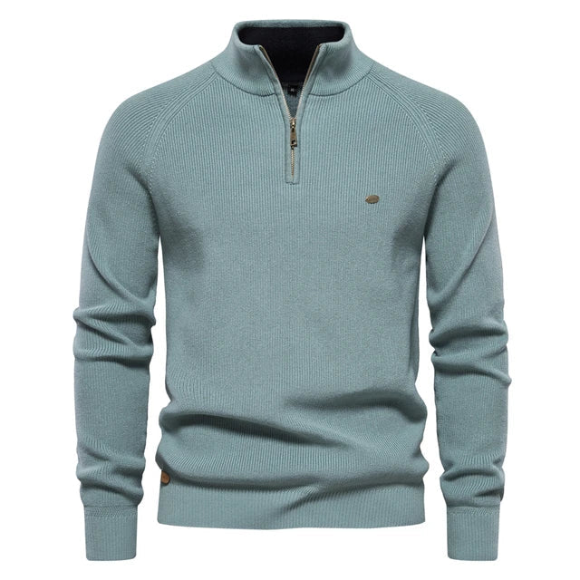 Van Straaten™ Zenviro Luxe Gebreide Zip-Up Heren Trui