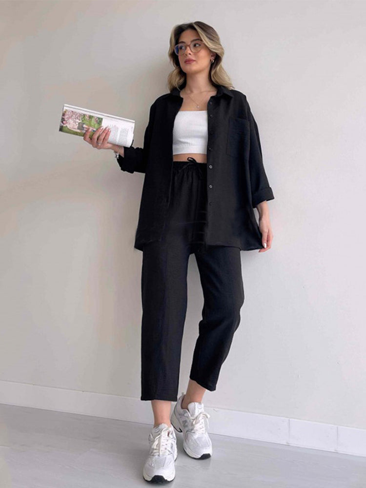Carla™ | Linnen Tweedelige Set