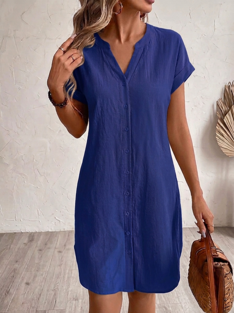 Tara | Linnen-Look Blousejurk voor Warme Dagen (Tijdelijk 1+1 GRATIS!)
