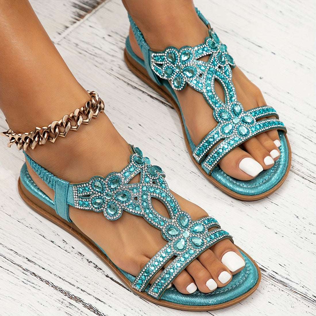 Maison | Kristal Sandalen met Strass