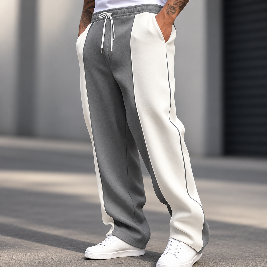 Rinus | Tweekleurige Joggingbroek