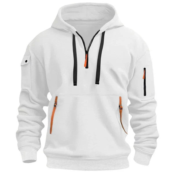 Ruud | Hoodie met Halve Rits