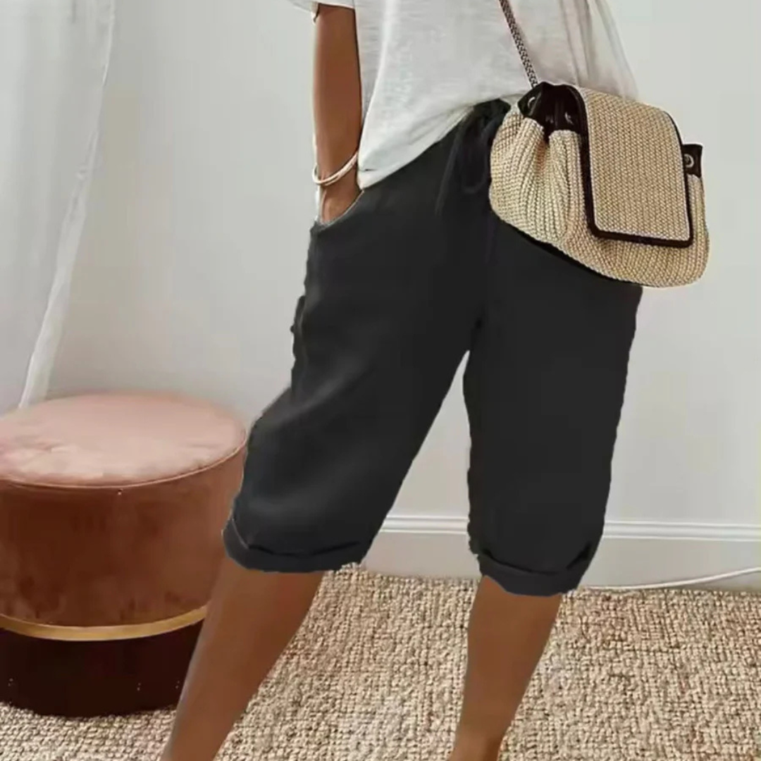 Finley - Linnen Broek met Koordtaille