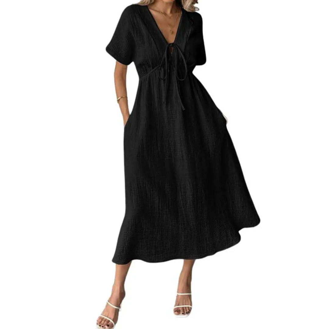 Sofie | V-Hals Maxi Jurk