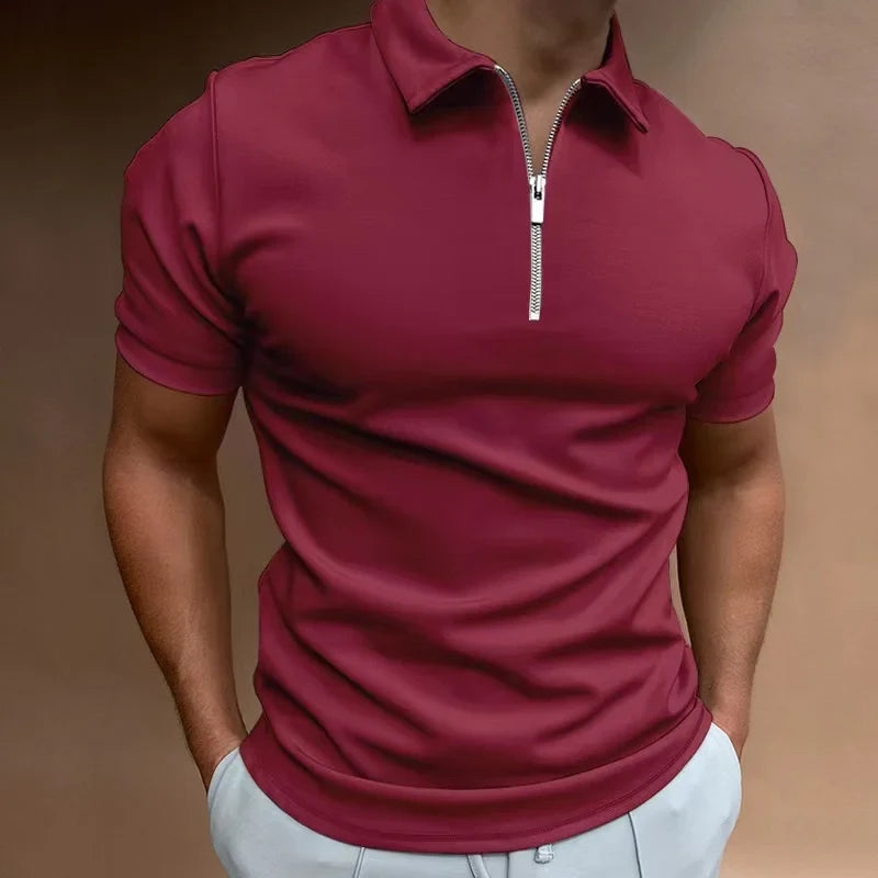 Van Straaten™ Ziparo Luxe Rits Polo Heren