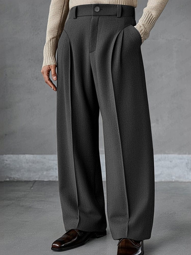Krijn | Wijde Pantalon met Plooien