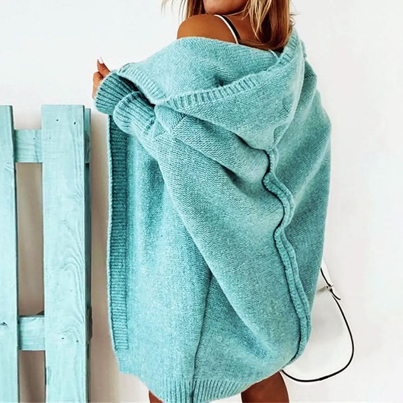 Lies | Gebreid Vest met Capuchon