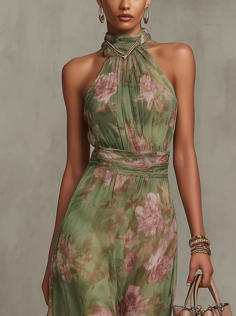 Van Straaten™ Fleuria Elegante Maxi Jurk met Bloemenprint