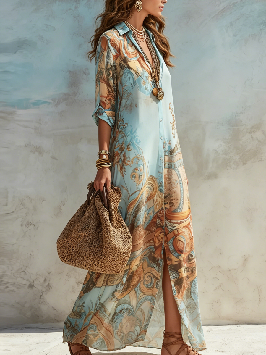 Lien | Mediterrane Blousejurk