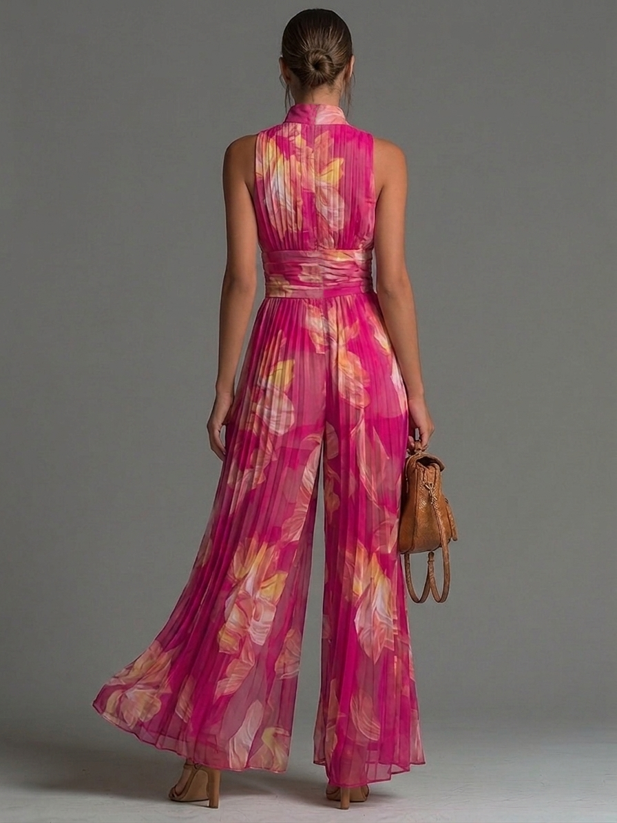 Celina | Bloemen Chiffon Jumpsuit