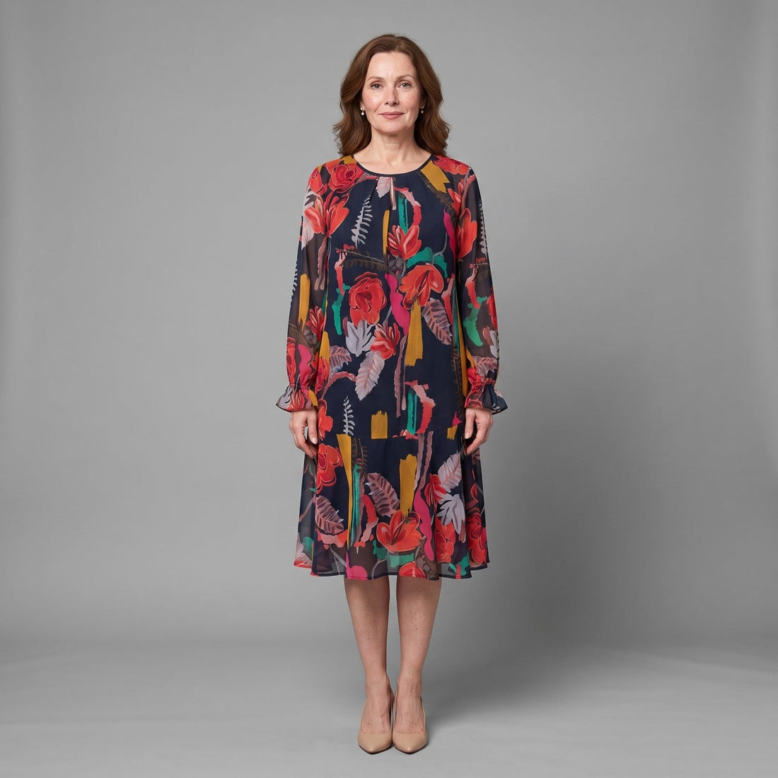 Margaux | Bloemen Midi Jurk