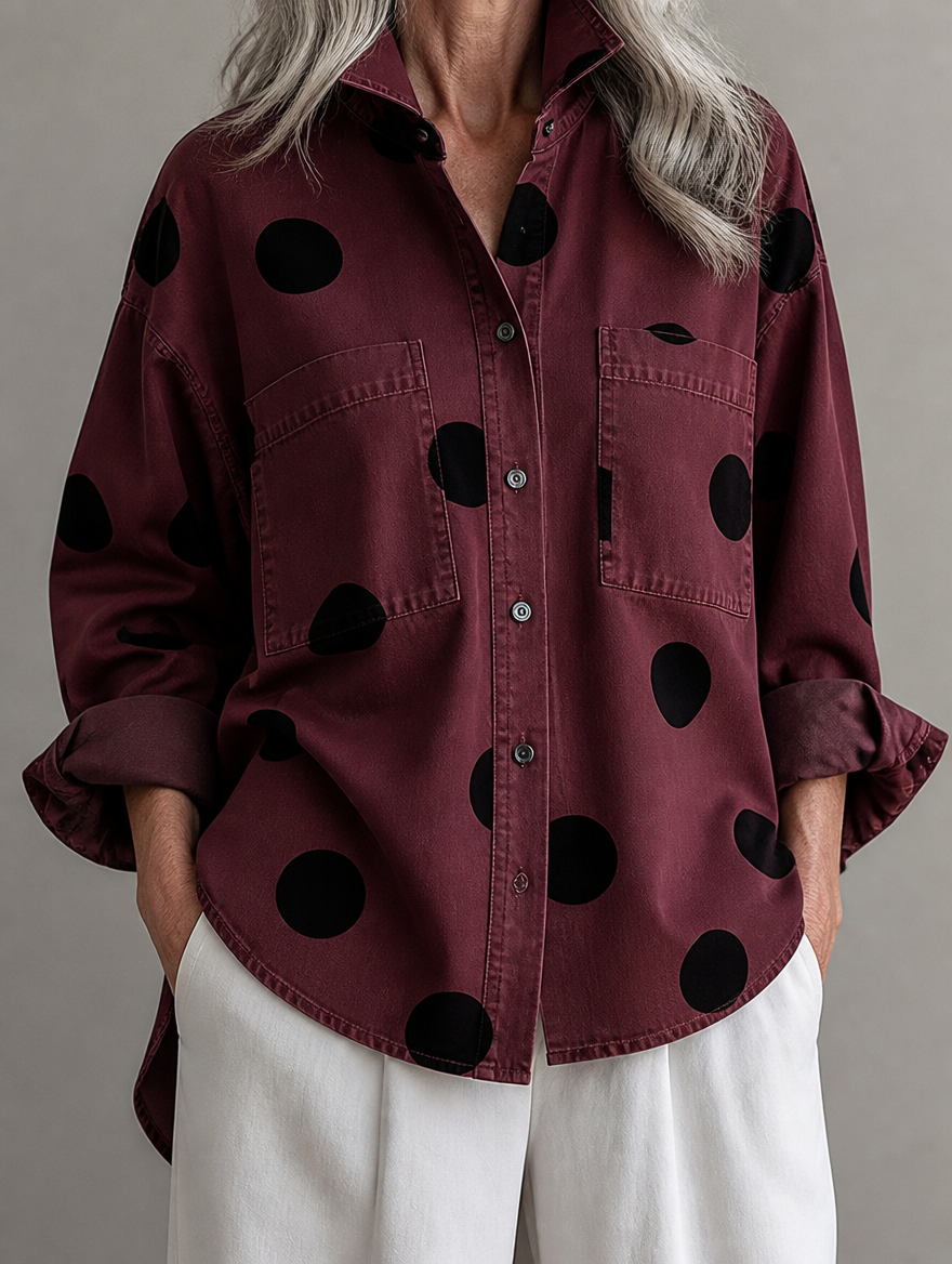 Pauline | Overshirt met Stippen