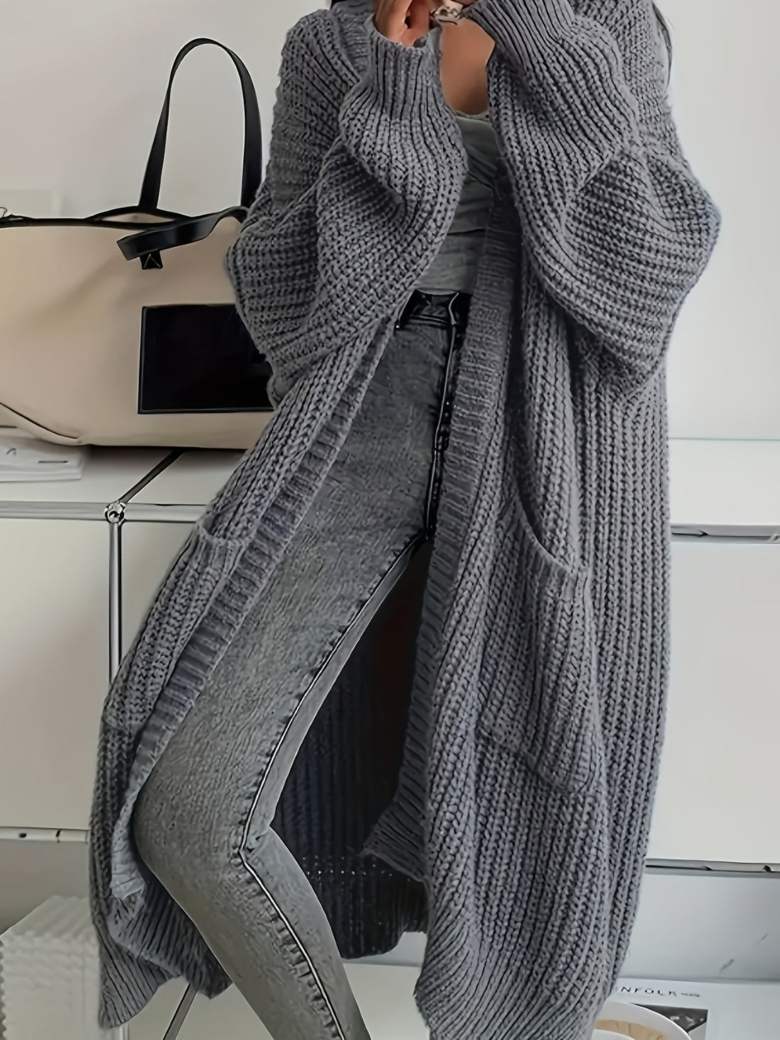 Lenie | Lang Vest met Zakken