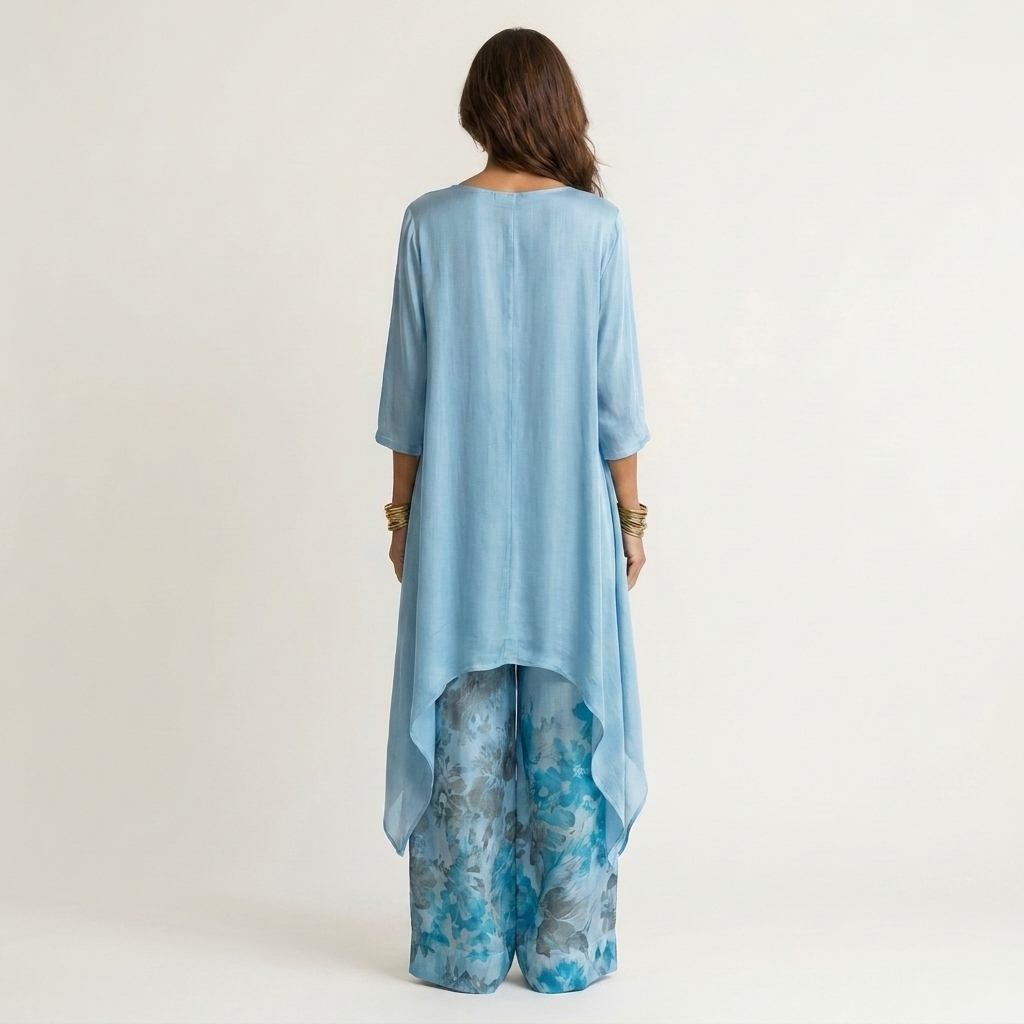 Sofia | Bloemenset met Asymmetrische Tuniek