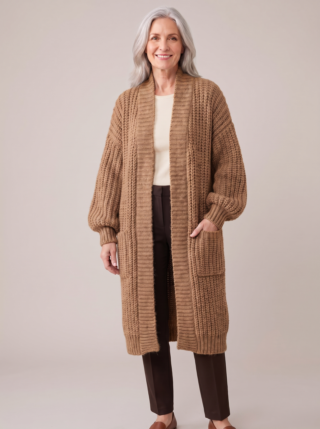 Lenie | Lang Vest met Zakken