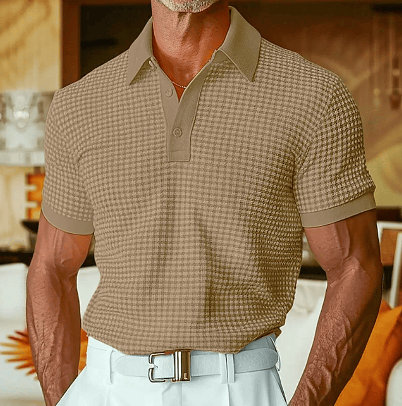 Erik | Geruite Stretch Polo