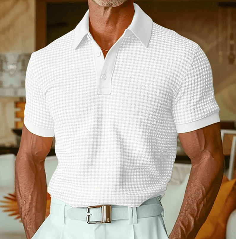 Erik | Geruite Stretch Polo