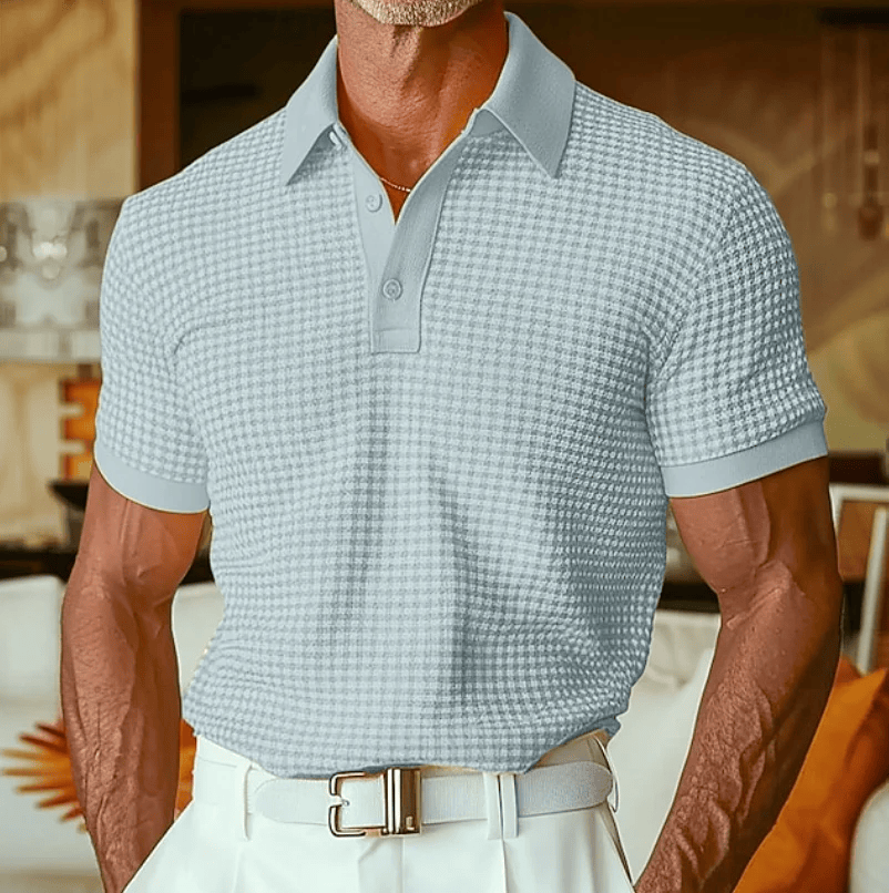 Erik | Geruite Stretch Polo