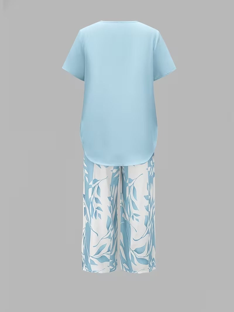 Arvessa™ | Casual Tweedelige Set met Bladprint