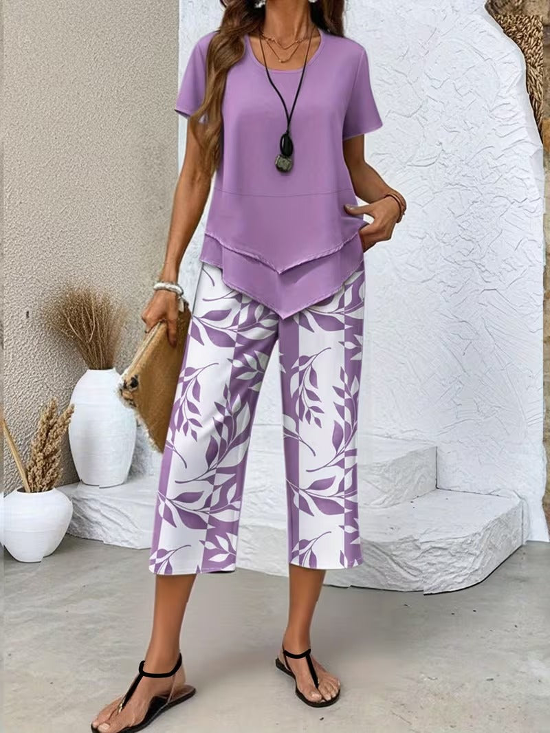 Arvessa™ | Casual Tweedelige Set met Bladprint