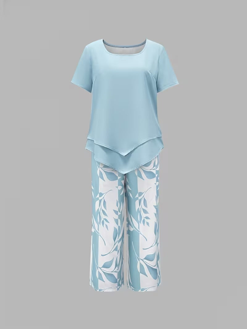Arvessa™ | Casual Tweedelige Set met Bladprint