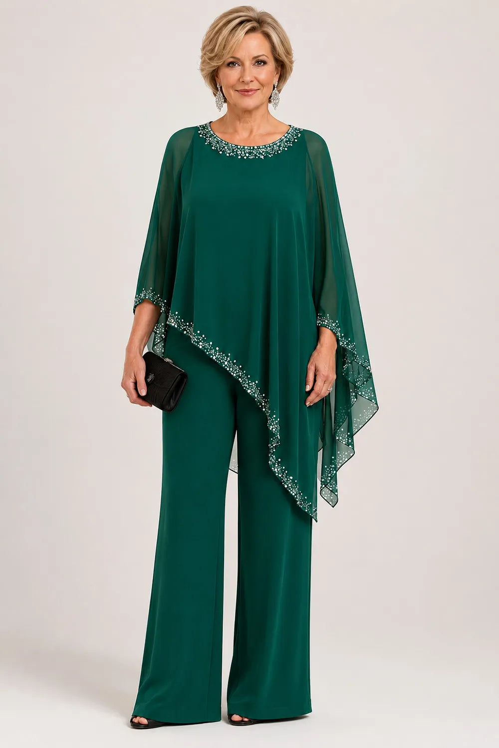 Nelly | Broekpak met Chiffon Cape