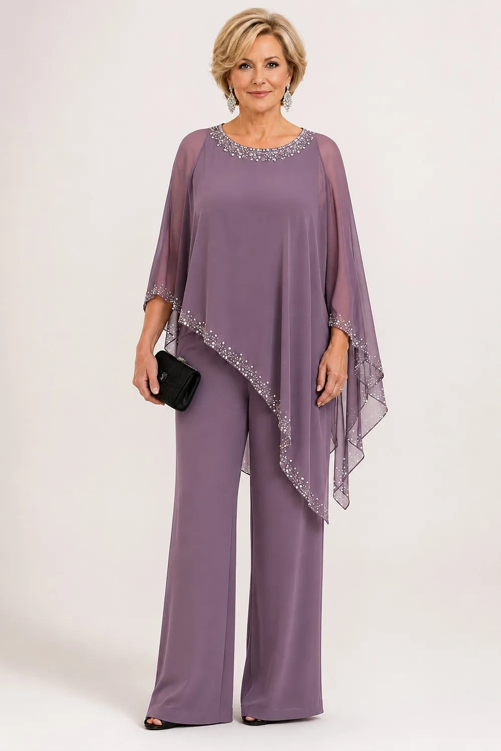 Nelly | Broekpak met Chiffon Cape