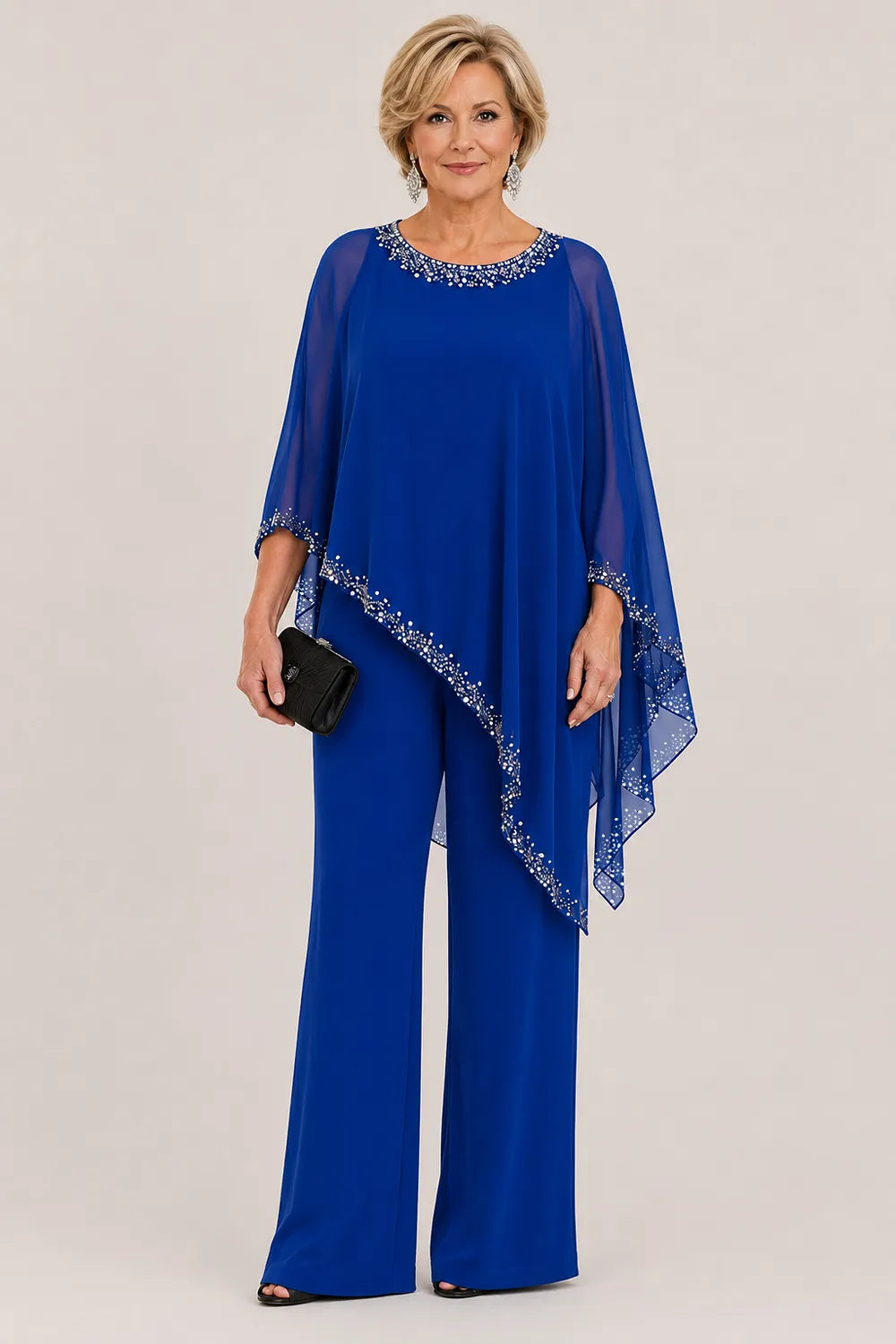 Nelly | Broekpak met Chiffon Cape