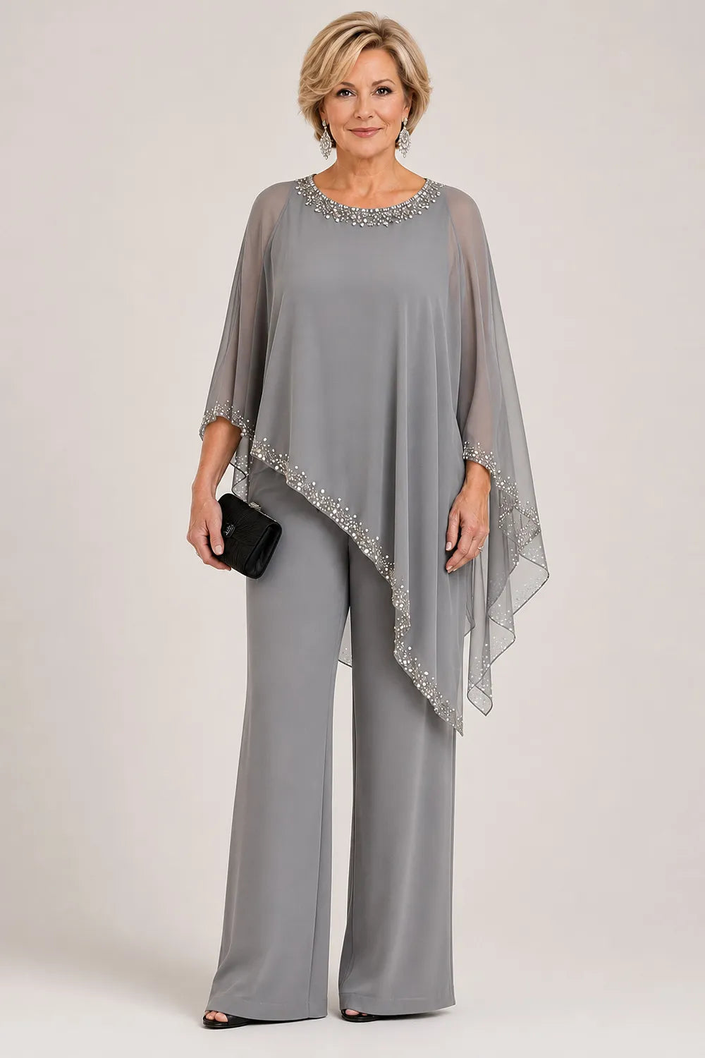 Nelly | Broekpak met Chiffon Cape