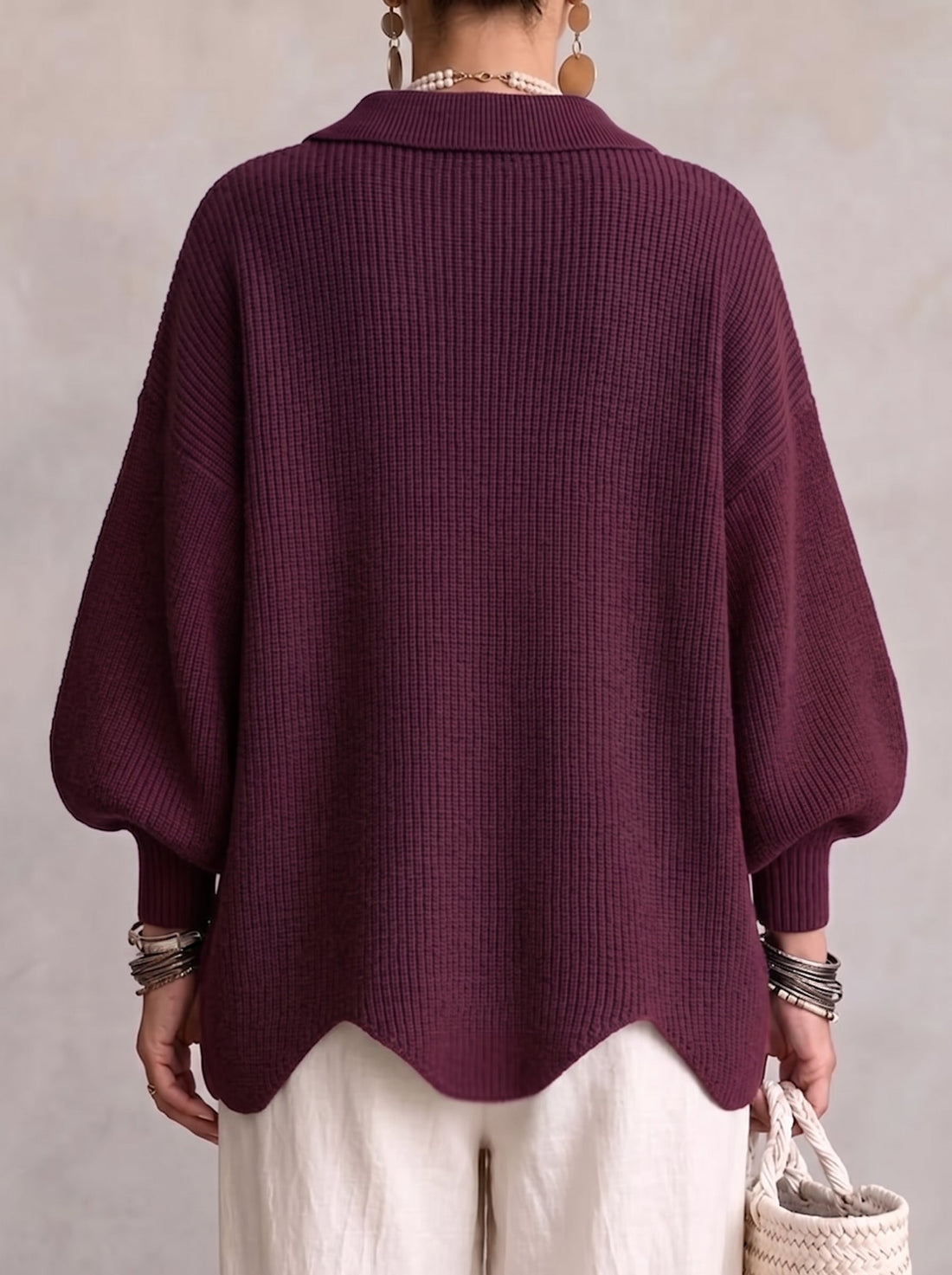 Geertje | Oversized Vest met Grote Knopen