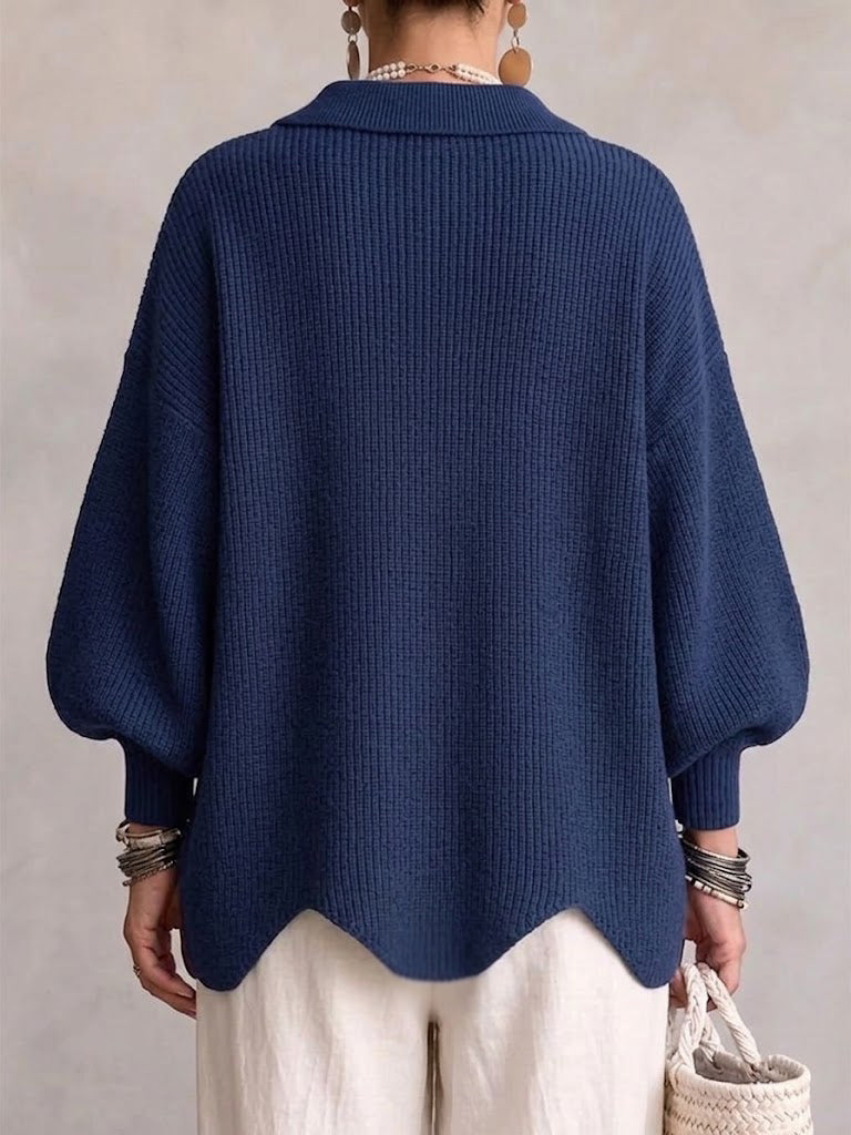 Geertje | Oversized Vest met Grote Knopen