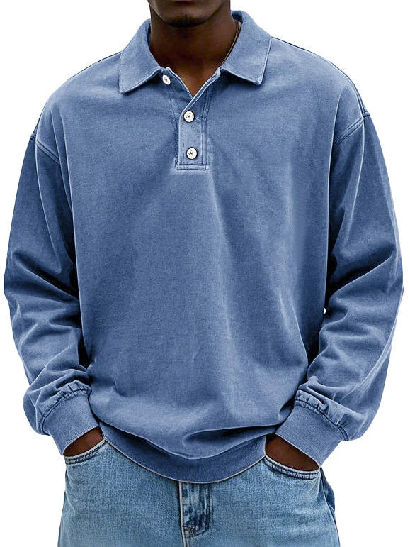 Simon | Poloshirt met Lange Mouw (Nu 1+1 Gratis!)