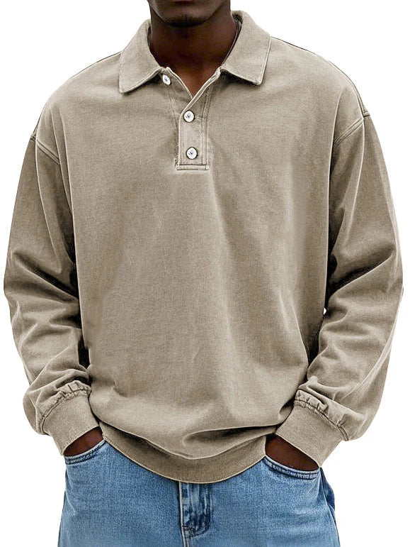 Simon | Poloshirt met Lange Mouw (Nu 1+1 Gratis!)