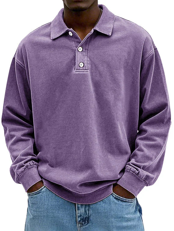 Simon | Poloshirt met Lange Mouw (Nu 1+1 Gratis!)