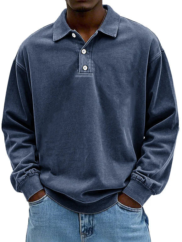 Simon | Poloshirt met Lange Mouw (Nu 1+1 Gratis!)