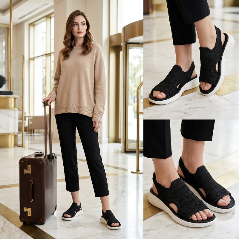 Sanne™ | Sandalen met platform, van ademend materiaal voor dames