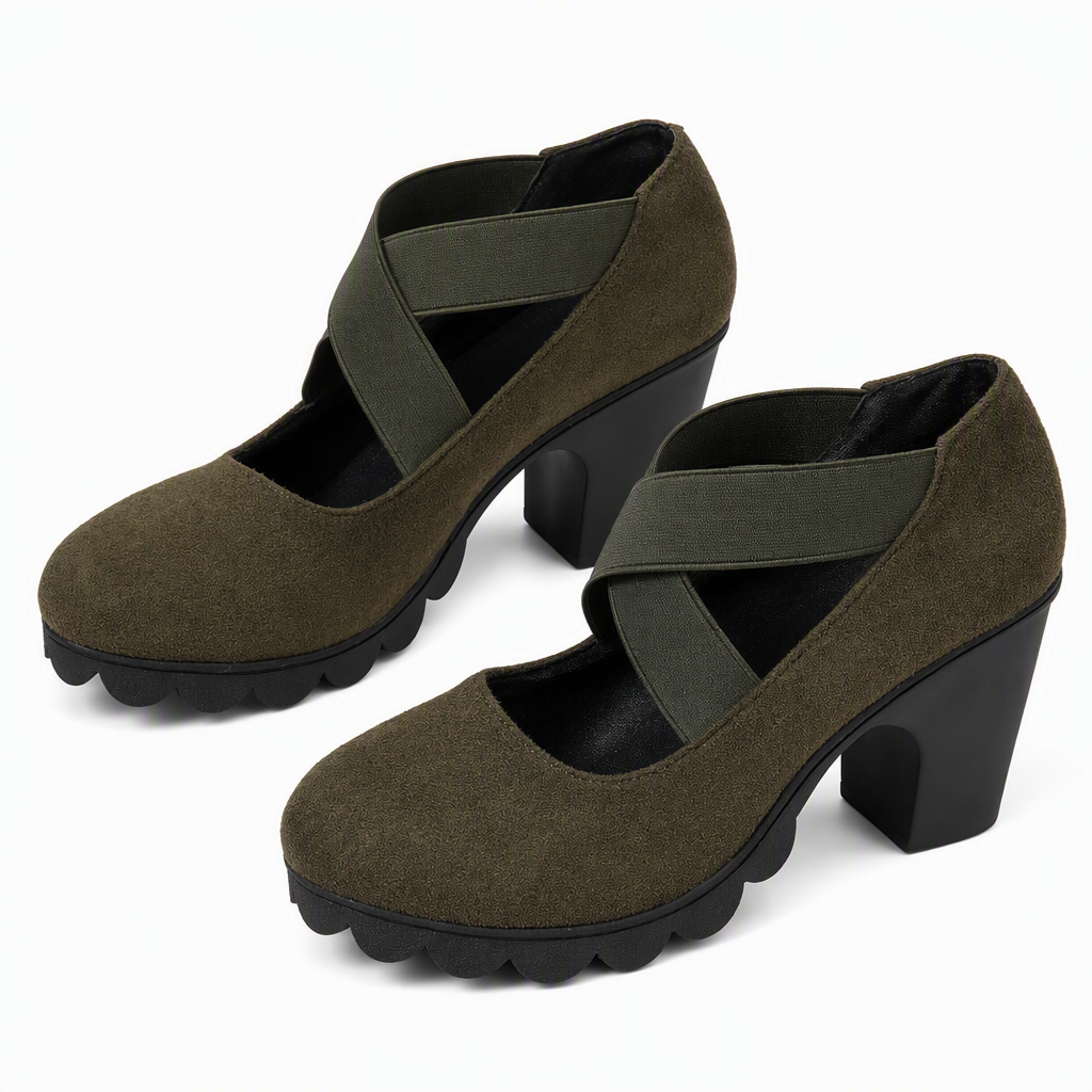 Annie | Schoen met Blokhak en Bandjes