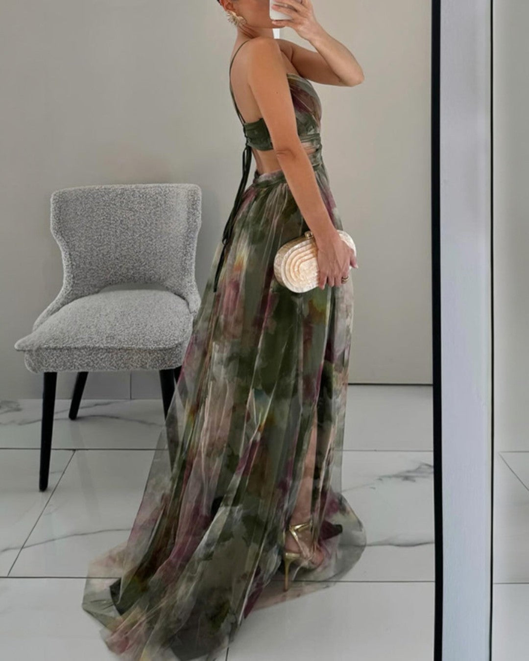 Van Straaten™ Roselle Luxe Maxi Jurk met Bloemenprint