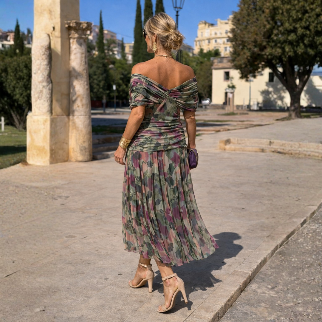 Elise | Off-Shoulder Maxi-Jurk