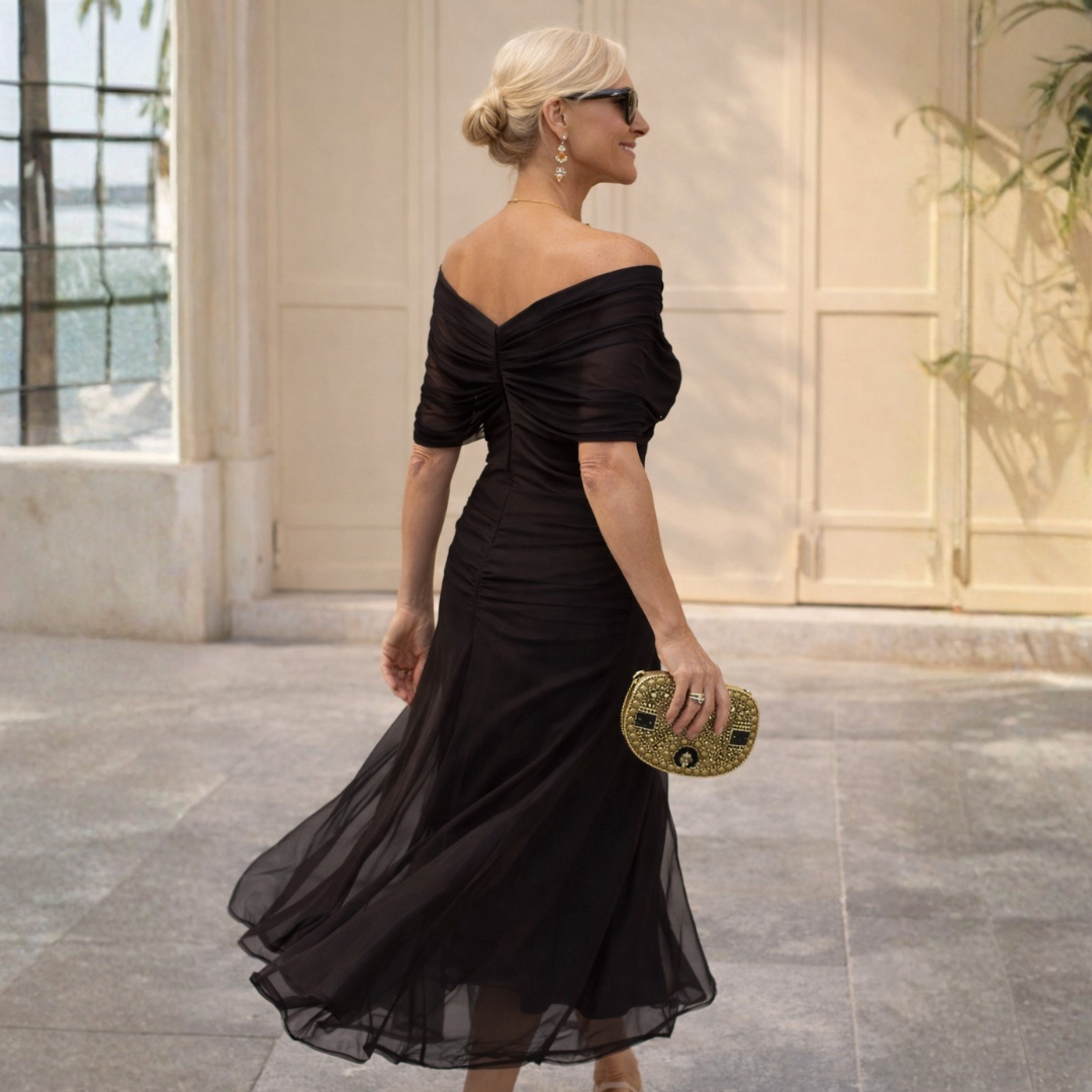 Elise | Off-Shoulder Maxi-Jurk