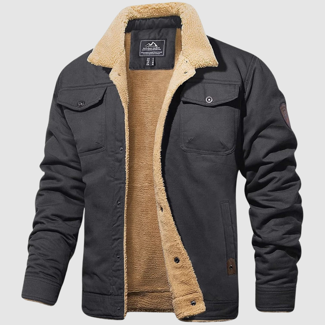 Frits | Gevoerd Werkjack met Sherpakraag