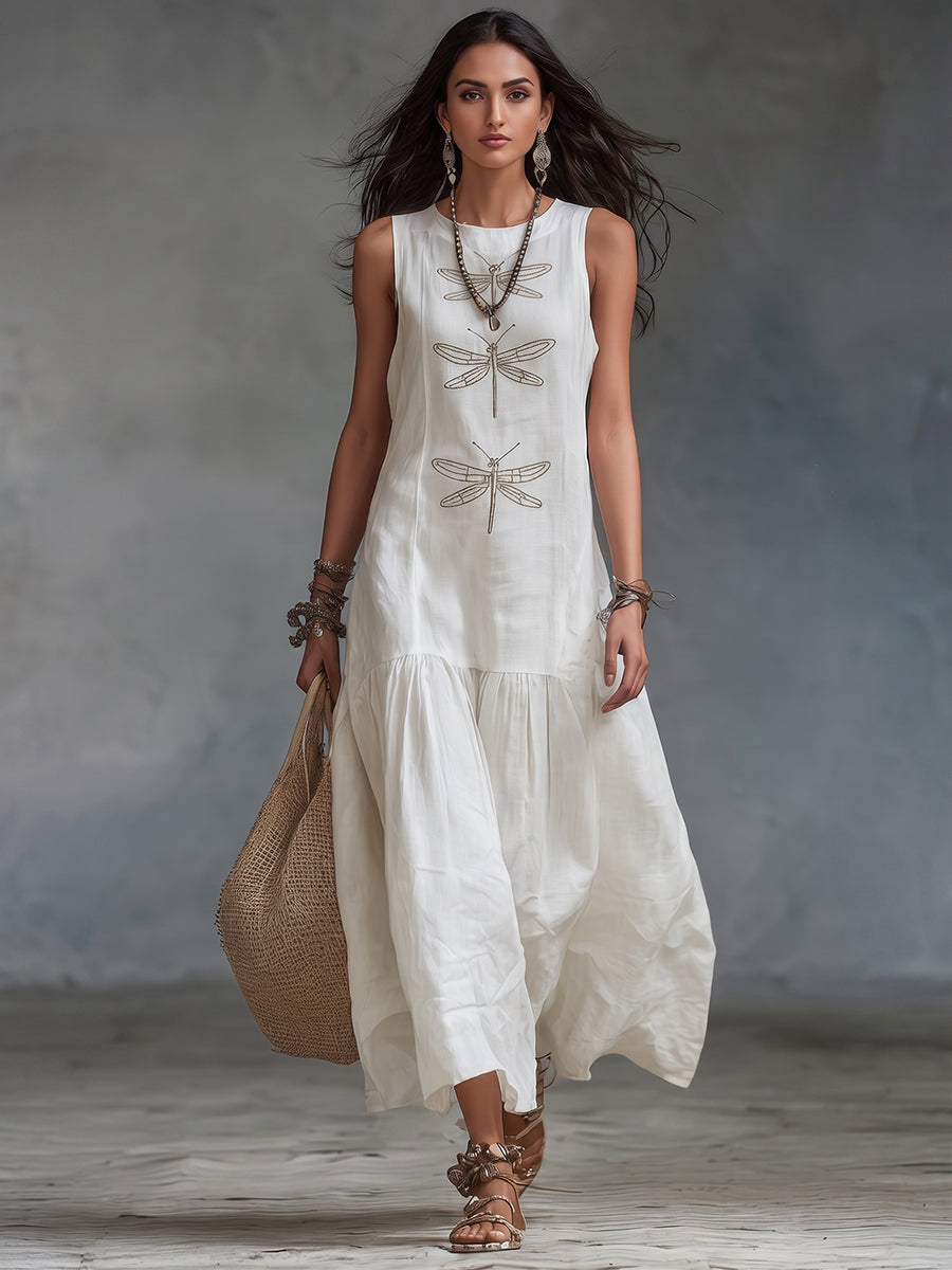Wren | Mouwloze Bohemien Maxi Jurk