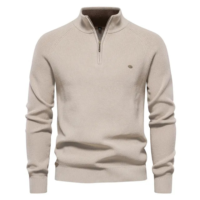 Van Straaten™ Zenviro Luxe Gebreide Zip-Up Heren Trui
