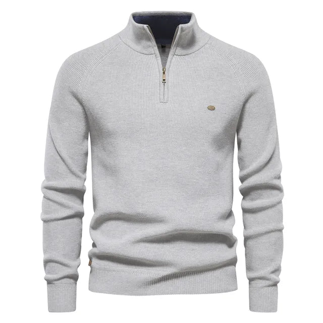 Van Straaten™ Zenviro Luxe Gebreide Zip-Up Heren Trui