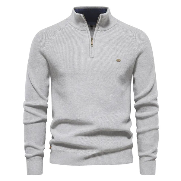 Van Straaten™ Zenviro Luxe Gebreide Zip-Up Heren Trui