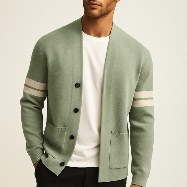 Teun | Vest met Contraststrepen
