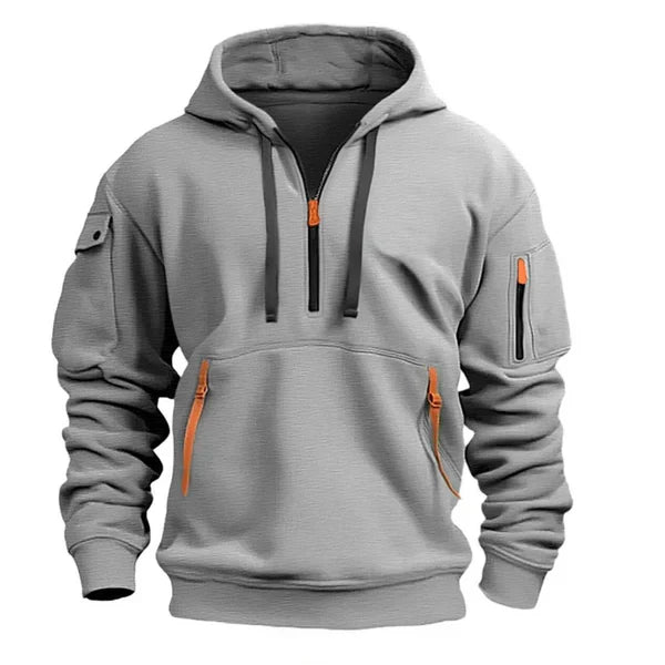 Ruud | Hoodie met Halve Rits