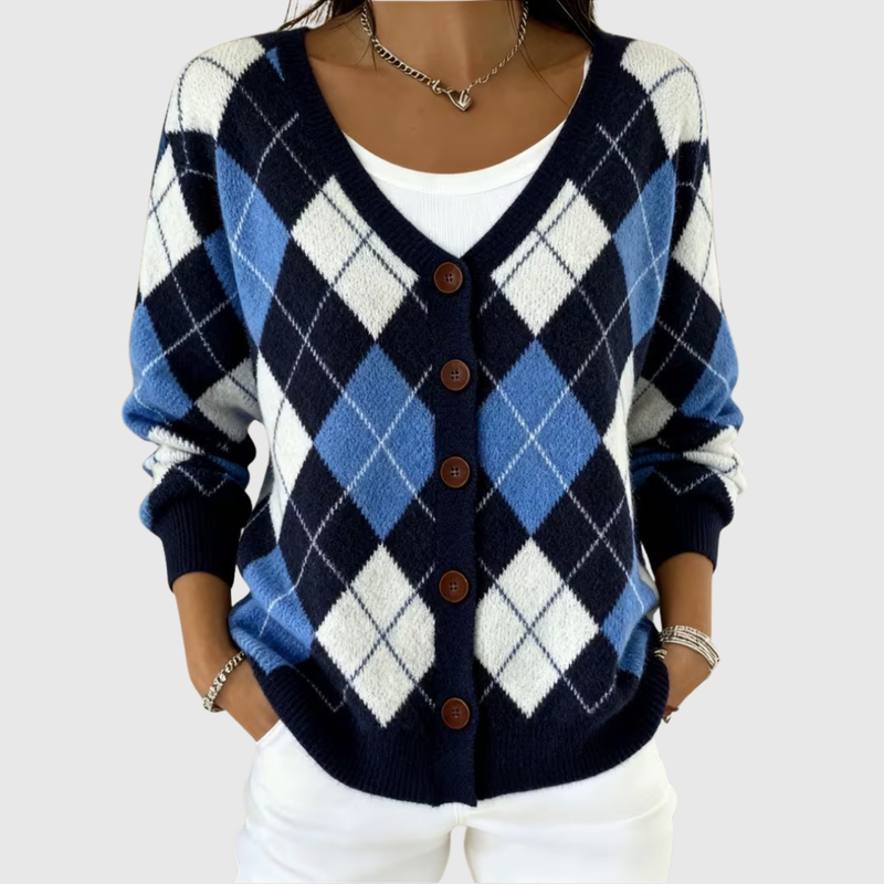 Petra | Vest met Ruitpatroon